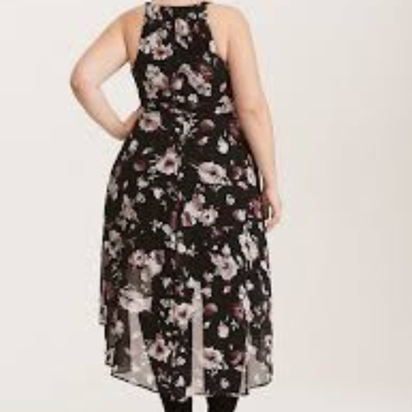 Torrid Floral Print Chiffon Hi-Lo Dress, NWT - Picture 2 of 8